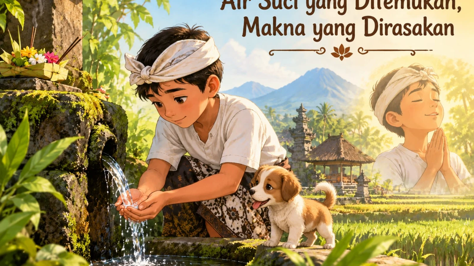 Ilustrasi sampul Air Suci yang Ditemukan, Makna yang Dirasakan